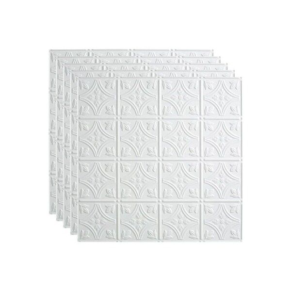 Acoustic Ceiling Products Fasade Traditional Syle # 1 - 23-3/4" x 23-3/4" PVC Lay In Tile in Matte White - PL5001 - main